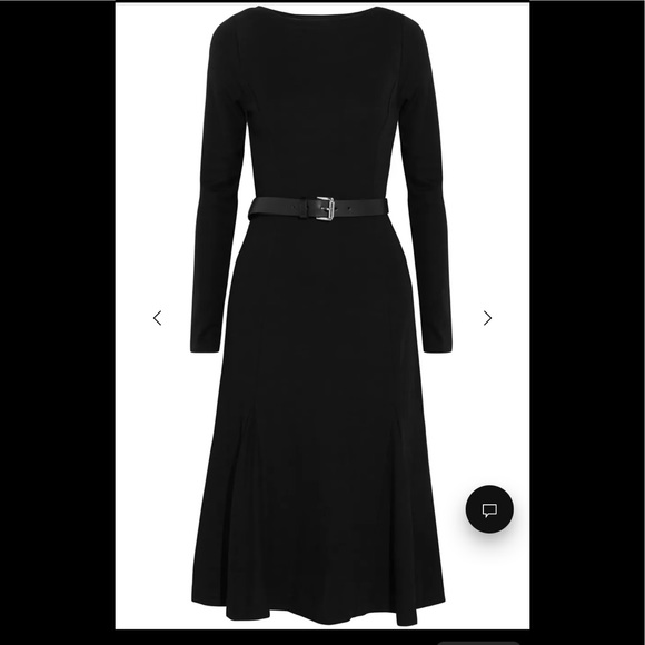 Michael Kors Black Belted Jersey Midi Dress - Picture 3 of 5